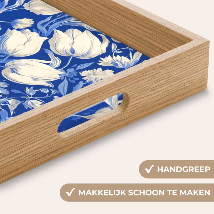 Dienblad - Bloemen - Delfts Blauw - Patroon - Tulp — 5