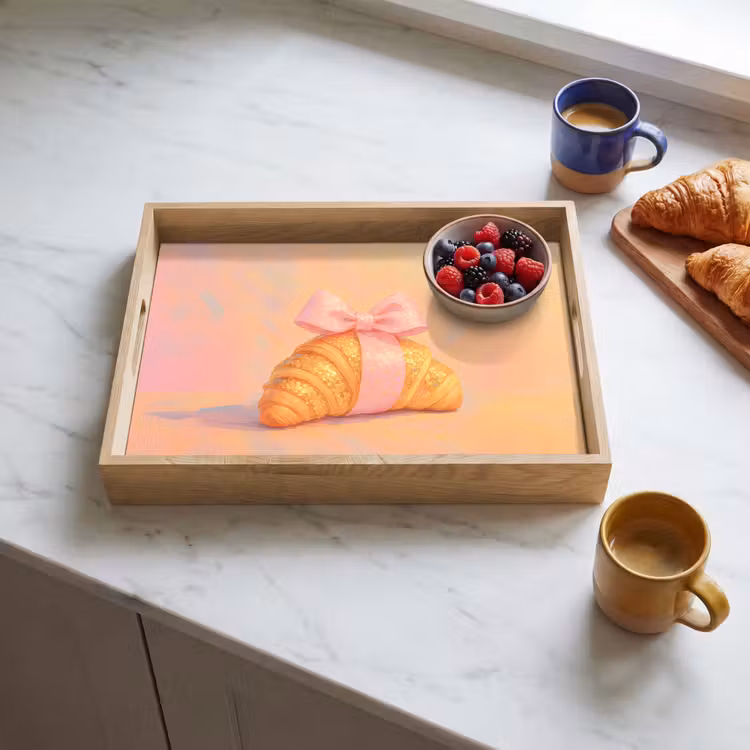 Dienblad - Croissant - Strik - Roze — 4