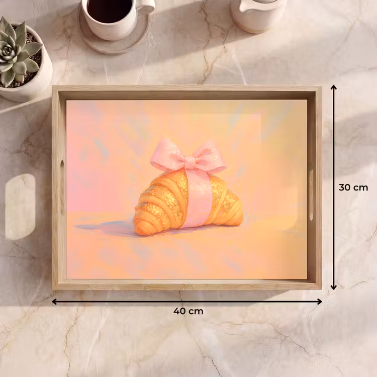 Dienblad - Croissant - Strik - Roze — 9