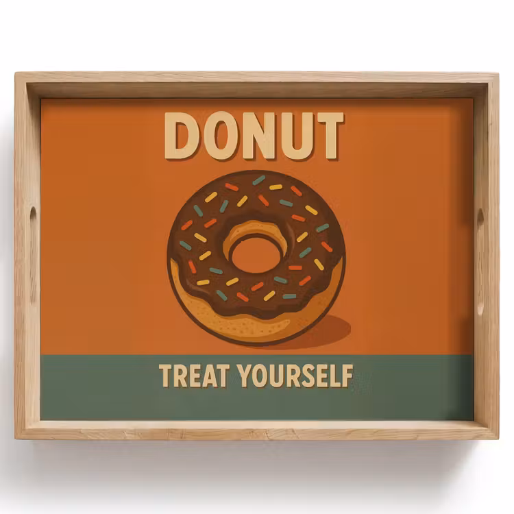 Dienblad - Donut - Spikkels - Kleurrijk - Quote — 1