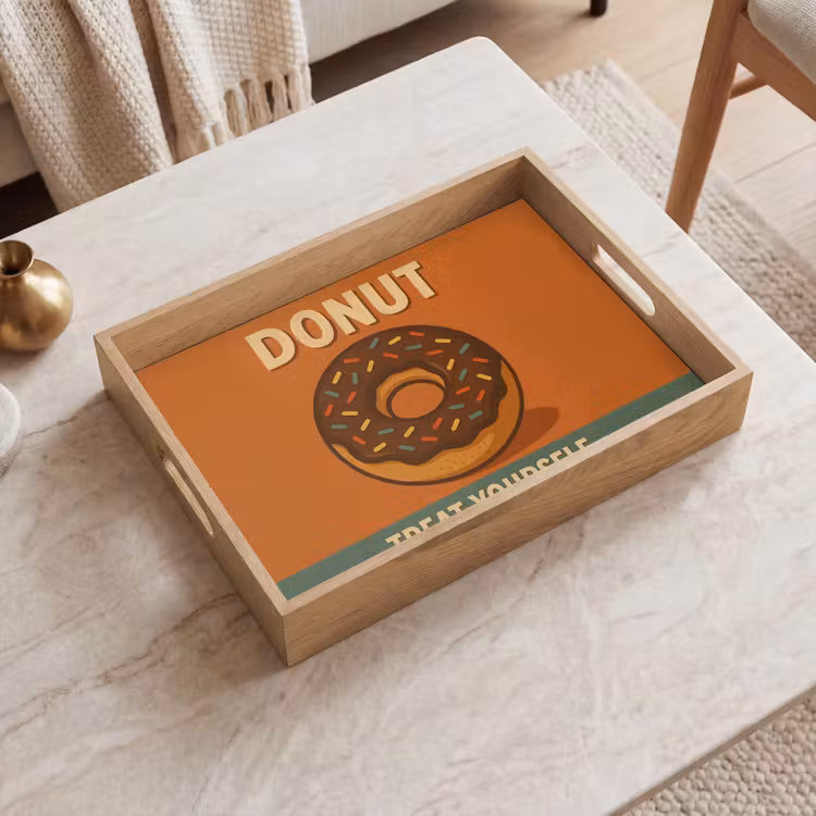 Dienblad - Donut - Spikkels - Kleurrijk - Quote — 2