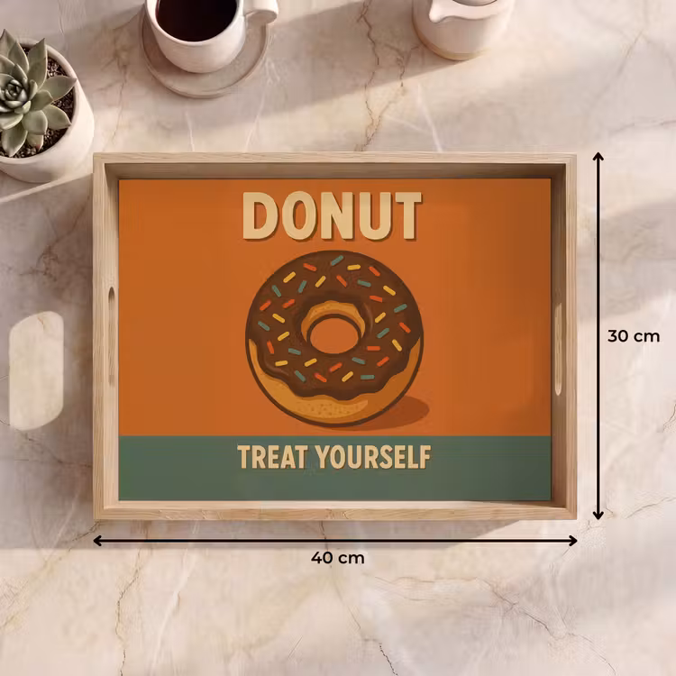Dienblad - Donut - Spikkels - Kleurrijk - Quote — 9