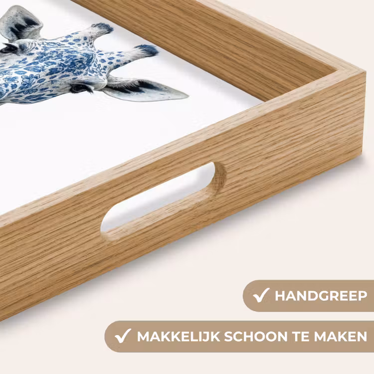 Dienblad - Giraffe - Delfts blauw - Dieren - Minimalistisch — 5