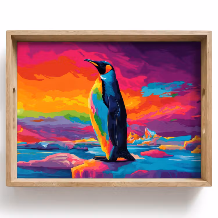 Dienblad - Ijsschots - Pinguïn - Abstract - Lucht — 1