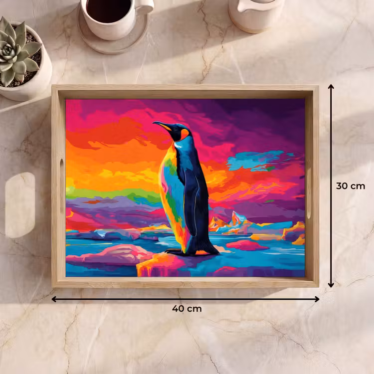 Dienblad - Ijsschots - Pinguïn - Abstract - Lucht — 9