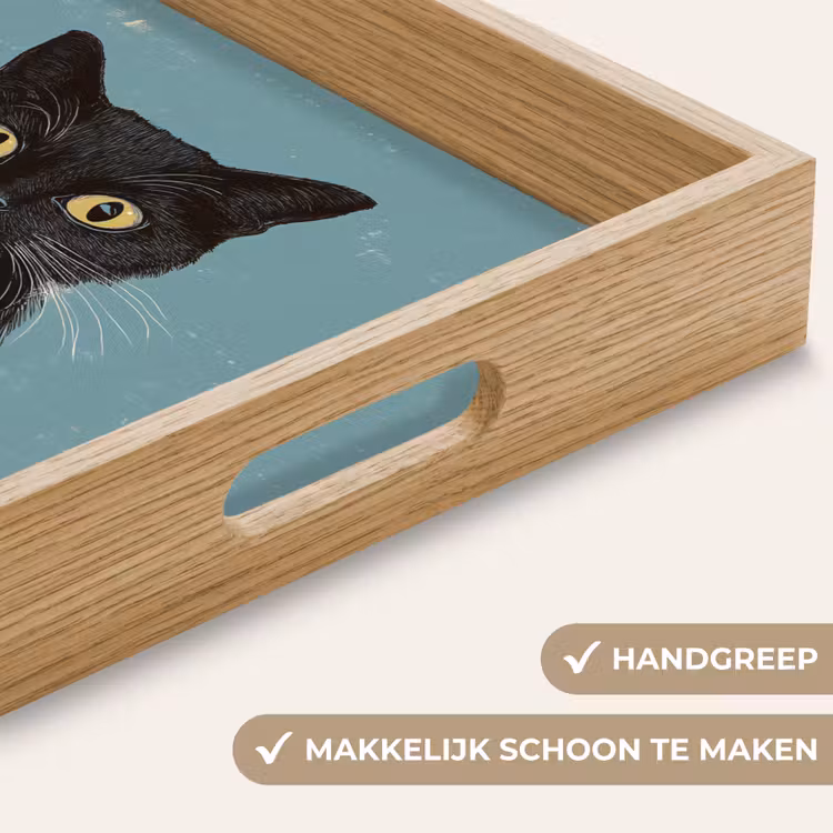 Dienblad - Kat - Zwart - Koffie - Minimalistisch — 5