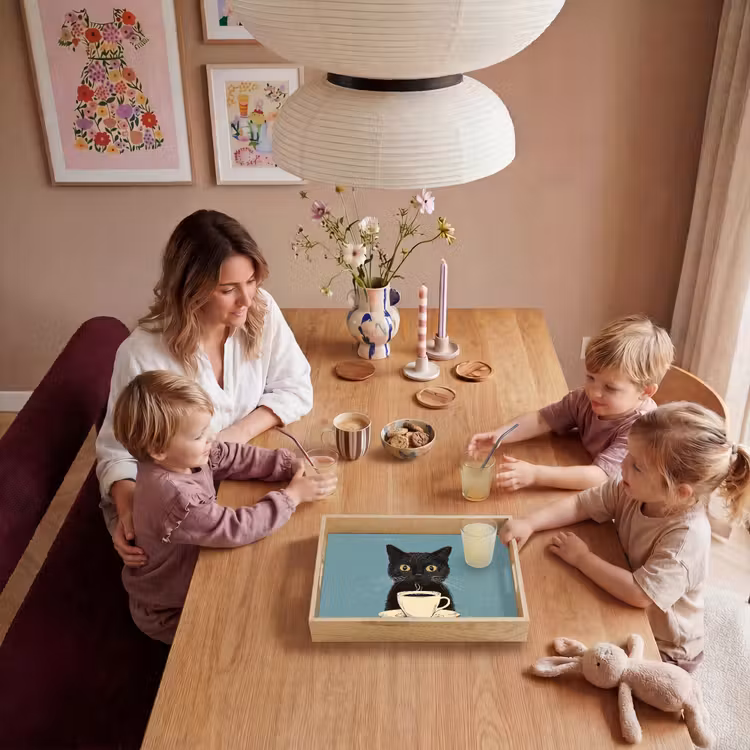 Dienblad - Kat - Zwart - Koffie - Minimalistisch — 7