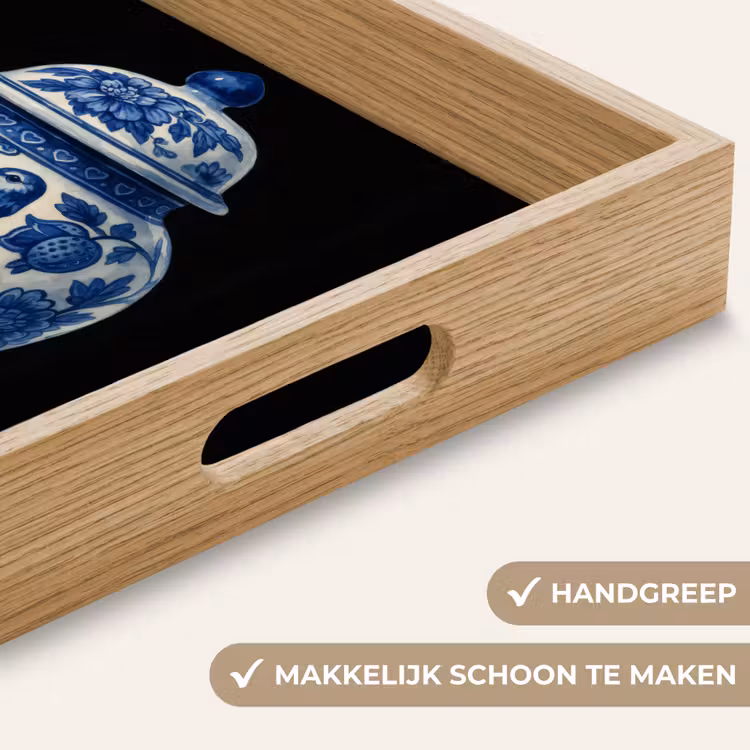 Dienblad - Pot - Delfts Blauw - Bloemen — 5