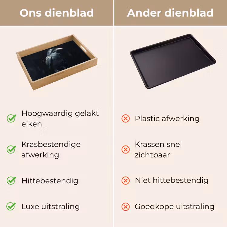 Dienblad - Raaf - Vogels - Zwart — 3