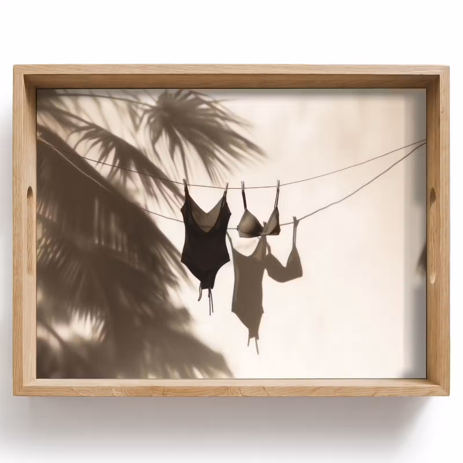 Dienblad - Badkleding - Palmbomen - Schaduw - Tropisch — 1