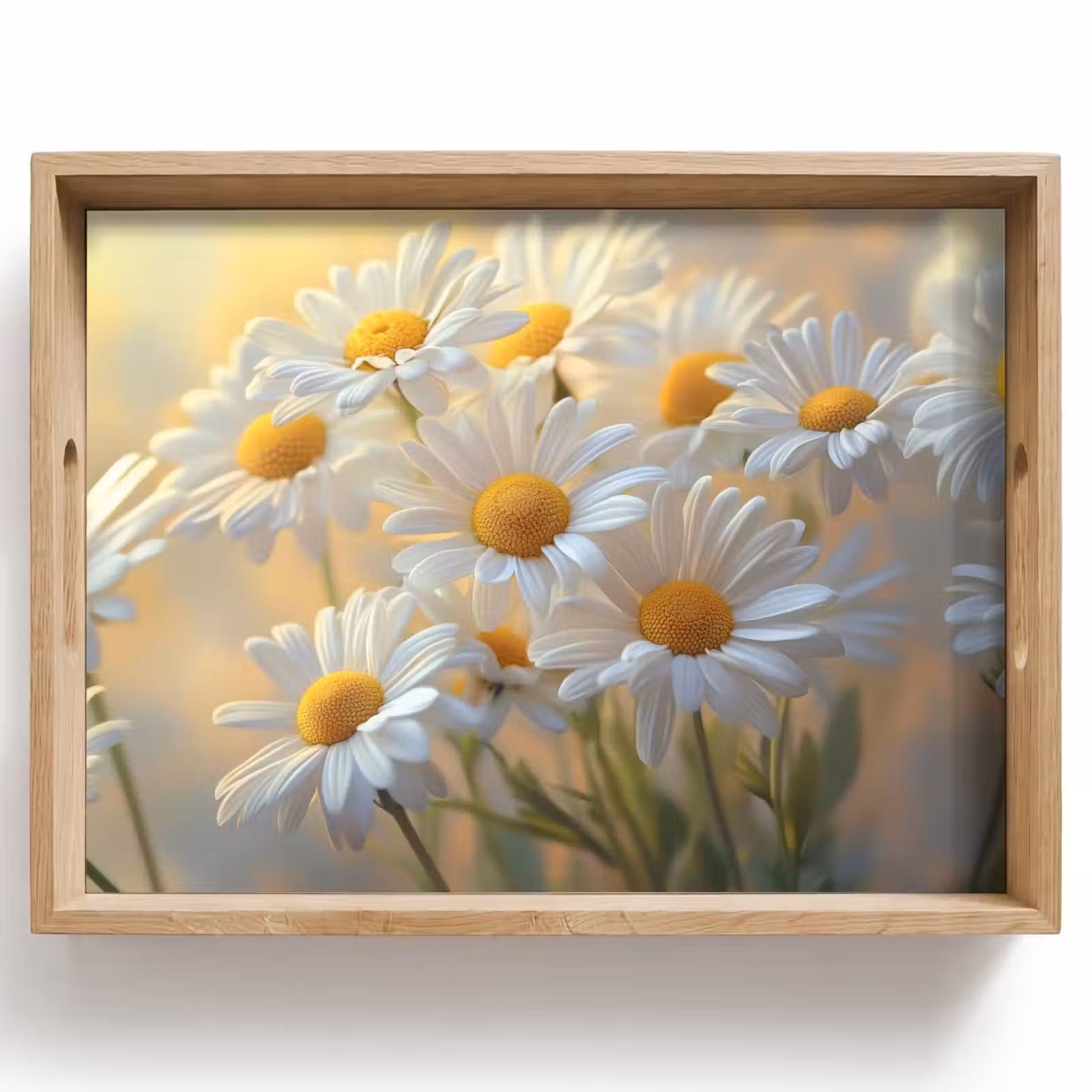 Dienblad - Madeliefjes - Wit - Zonlicht — 1