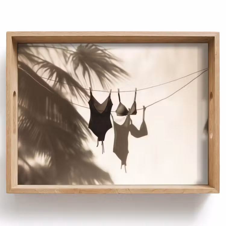 Dienblad - Badkleding - Palmbomen - Schaduw - Tropisch — 1