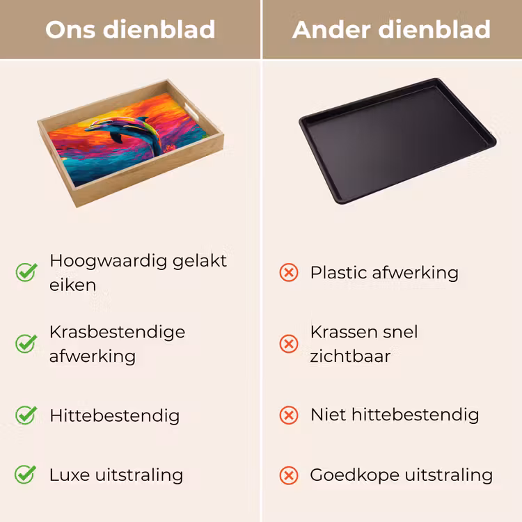 Dienblad - Dolfijn - Kleurrijk - Oceaan - Koraal — 3