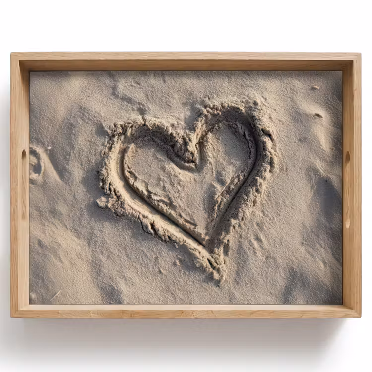 Dienblad - Hartvorm - Getekend - Beige - Zand — 1