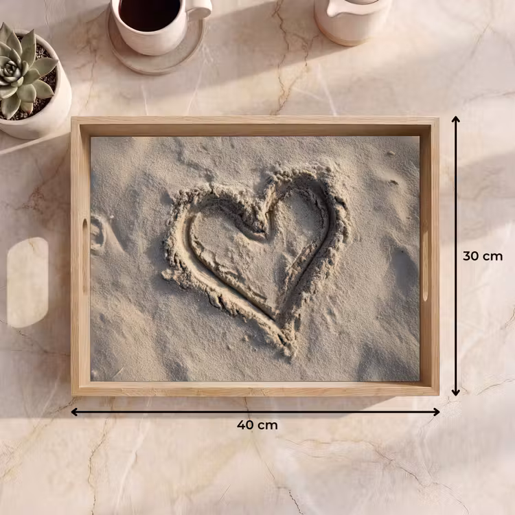Dienblad - Hartvorm - Getekend - Beige - Zand — 9