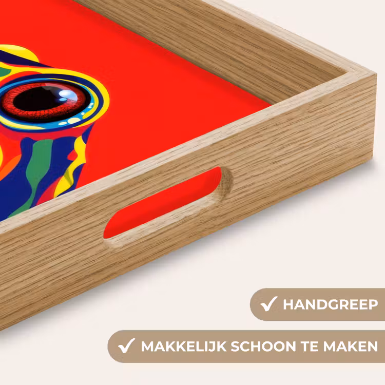 Dienblad - Kikker - Kleurrijk - Strepen - Ogen — 5