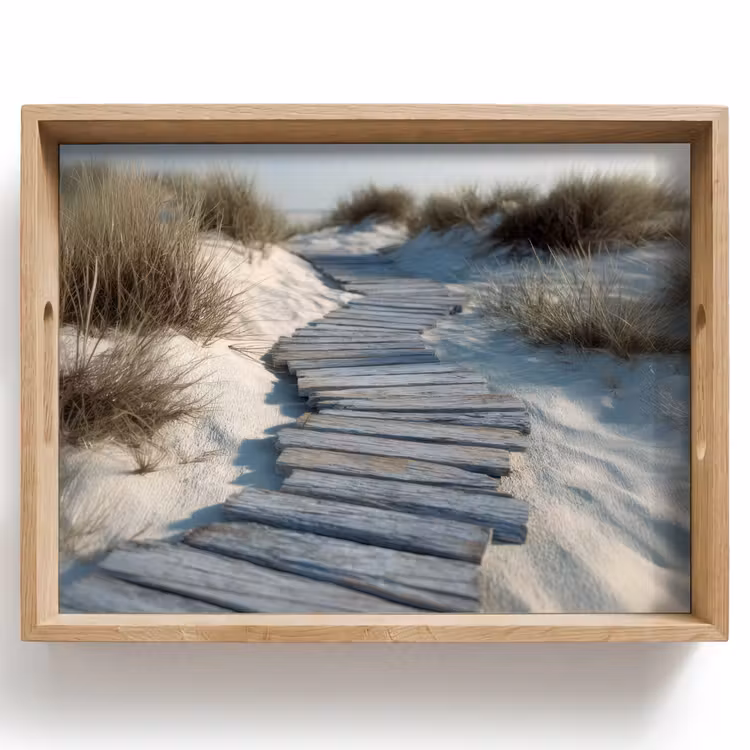 Dienblad - Pad - Planken - Duinen - Gras — 1