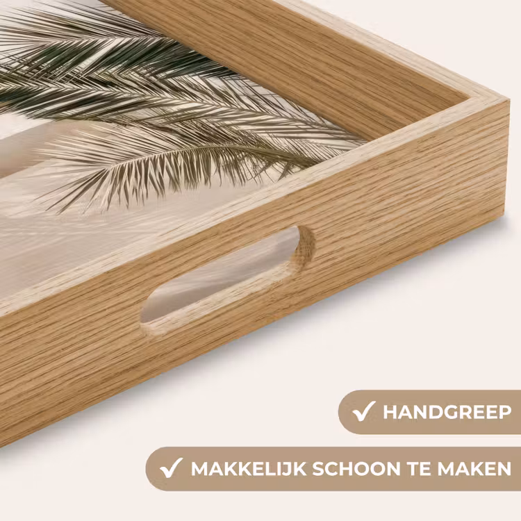 Dienblad - Palmboom - Schaduw - Trap - Beige — 5