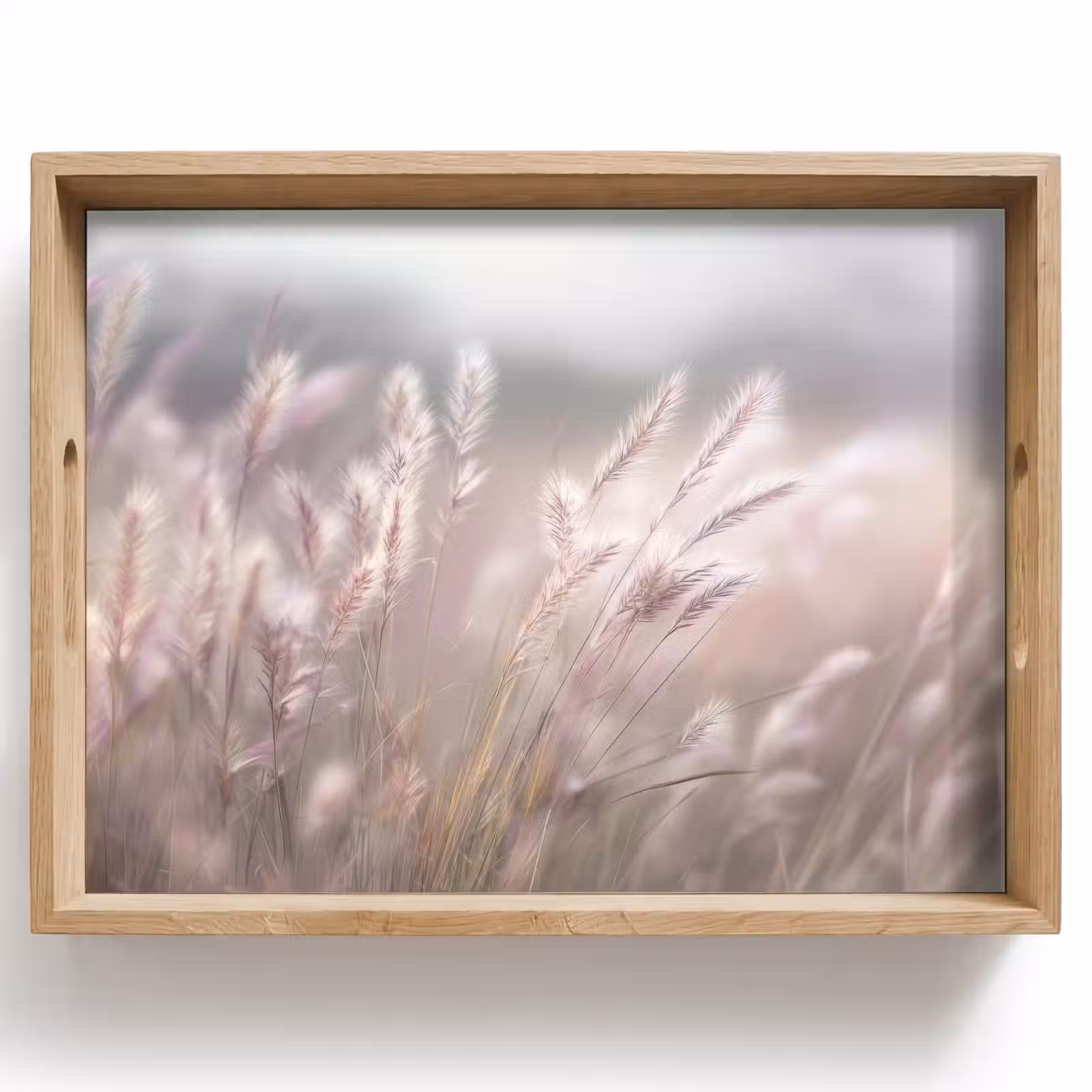 Dienblad - Graspluimen - Wind - Beige - Mistig — 1