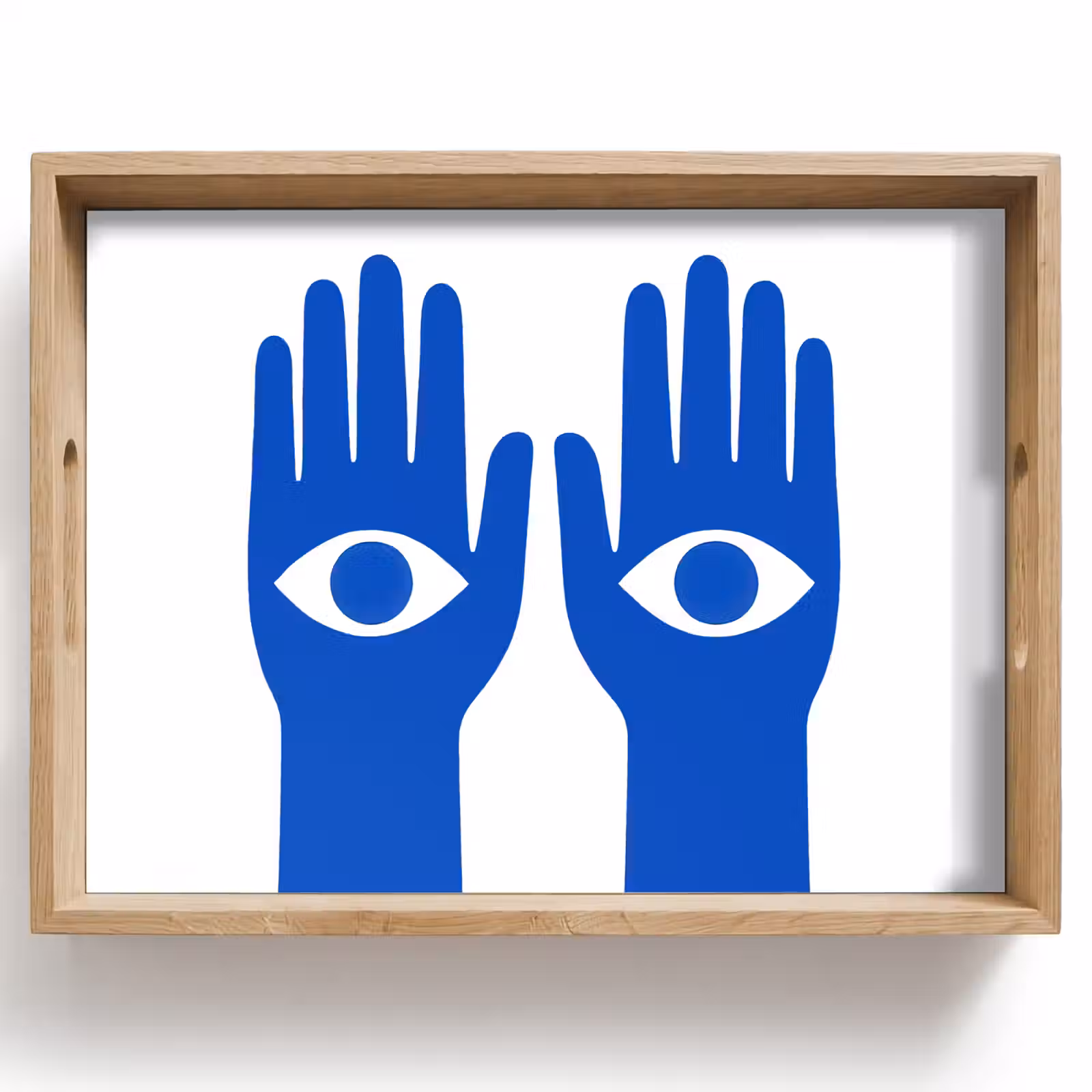Dienblad - Handen - Twee - Ogen - Blauw — 1