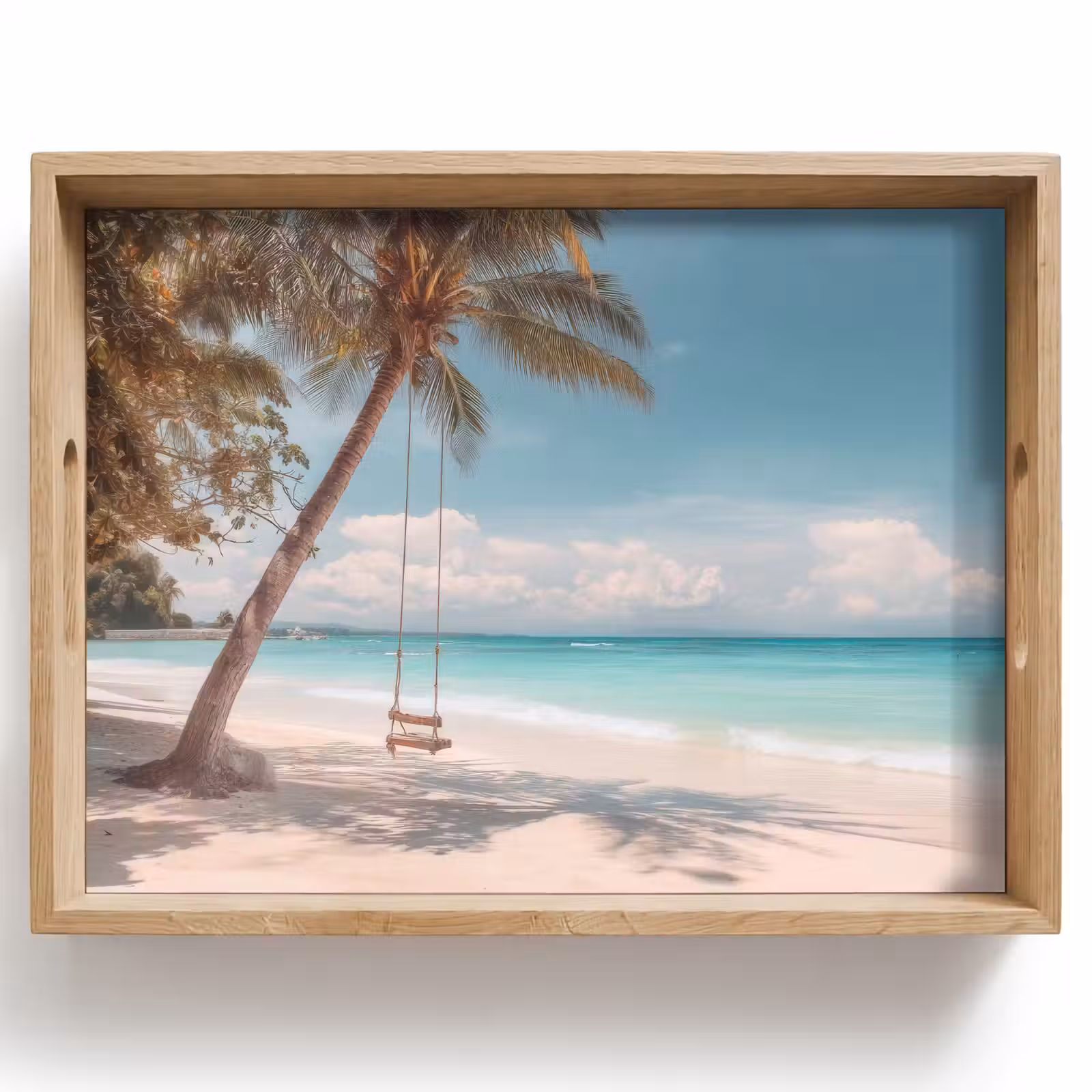 Dienblad - Palmboom - Schommel - Strand - Lucht — 1