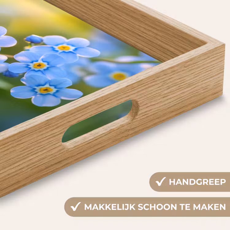 Dienblad - Bloemetjes - Blauw - Vergeet mij nietjes — 5