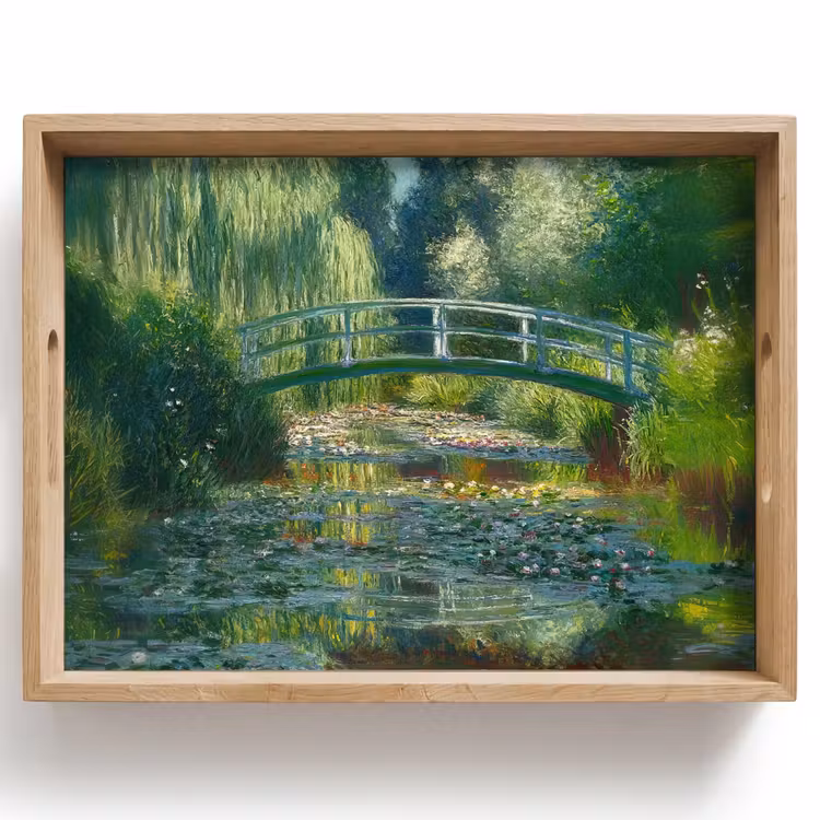 Dienblad - Brug - Hout - Vijver - Waterlelies — 1