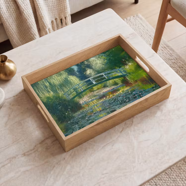 Dienblad - Brug - Hout - Vijver - Waterlelies — 2