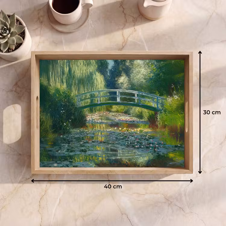 Dienblad - Brug - Hout - Vijver - Waterlelies — 9