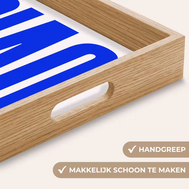 Dienblad - Ciao - Hoofdletters - Blauw - Minimalistisch — 5