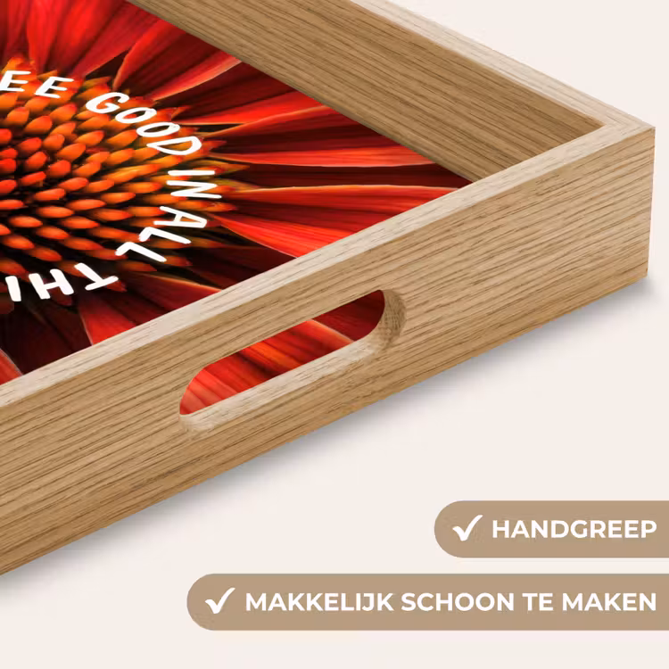 Dienblad - Close up - Bloem - Quote - Rood — 5