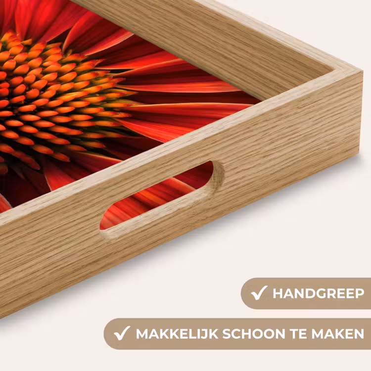 Dienblad - Close up - Bloem- Rood — 5