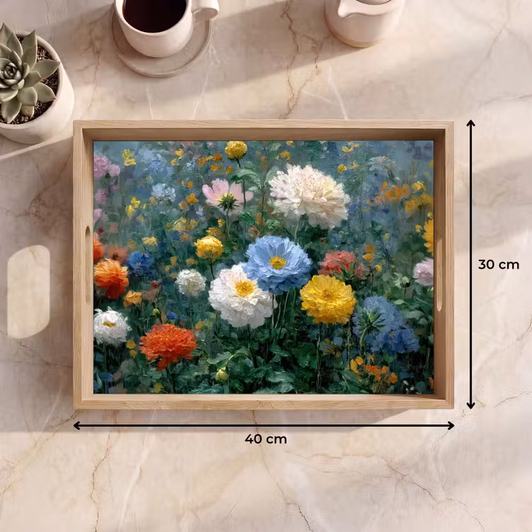 Dienblad - Close-up - Veld - Bloemen - Kleurrijk — 9