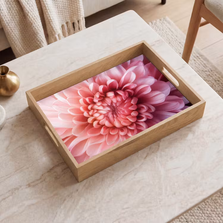 Dienblad - Dahlia - Bloem - Close up - Roze — 2