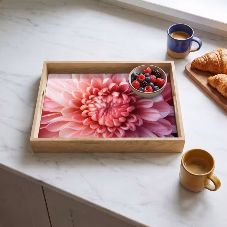 Dienblad - Dahlia - Bloem - Close up - Roze — 4