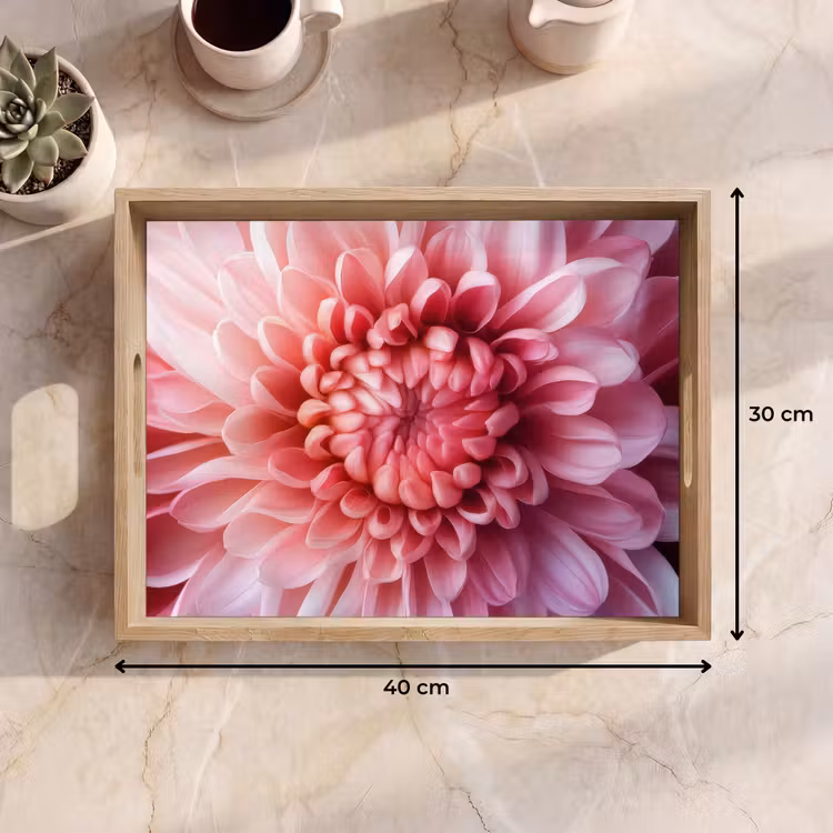 Dienblad - Dahlia - Bloem - Close up - Roze — 9