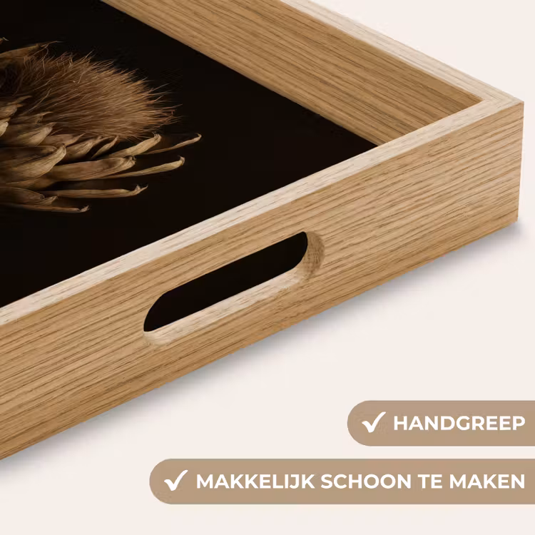 Dienblad - Donkerbruin - Bloem - Textuur - Artisjok — 5