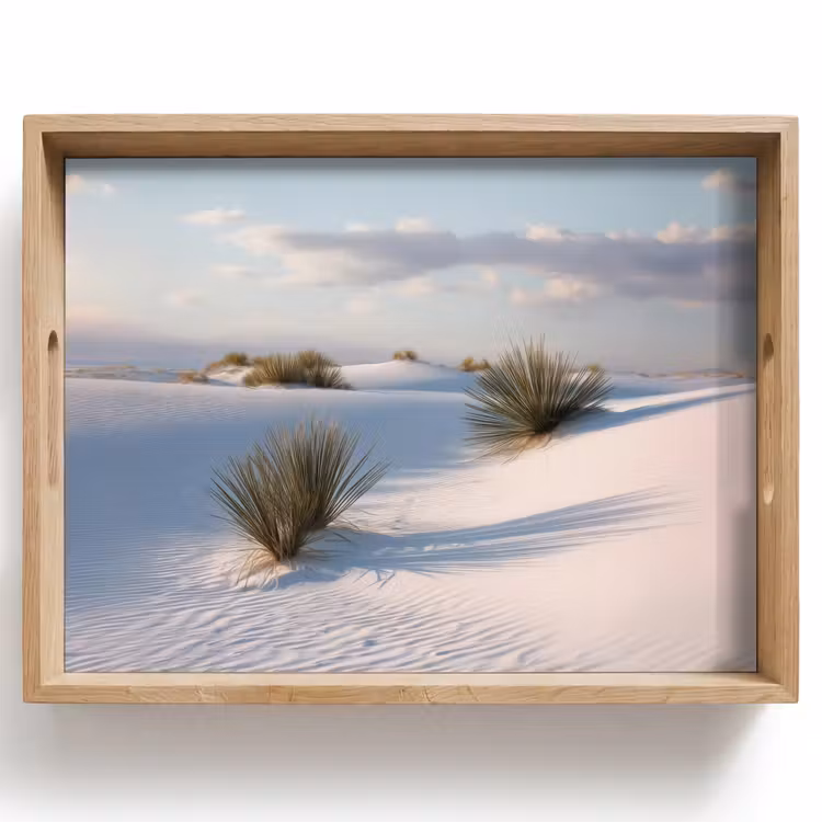 Dienblad - Duinen - Gras - Wolken - Beige — 1