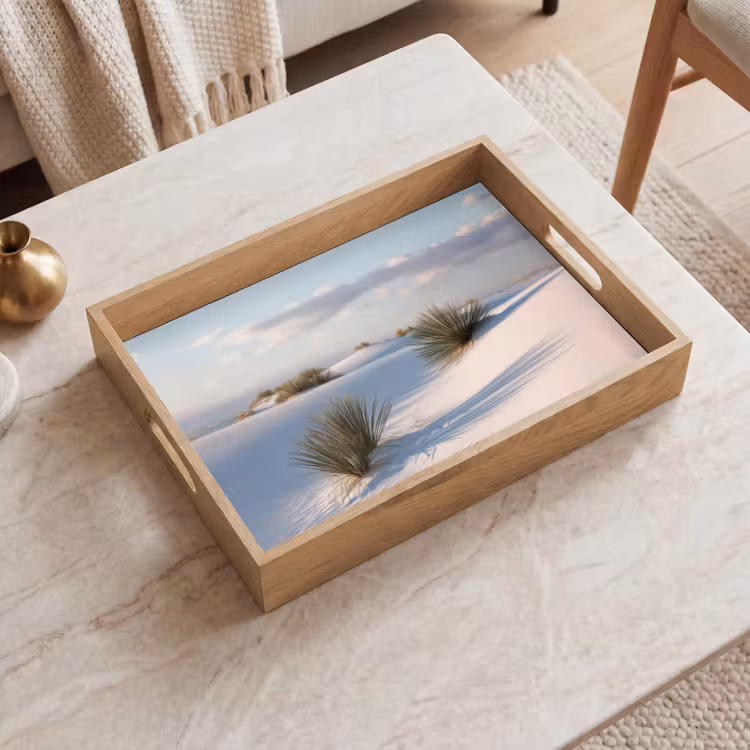 Dienblad - Duinen - Gras - Wolken - Beige — 2