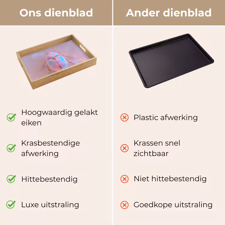Dienblad - Kever - Metallic - Lichteffect - Roze — 3