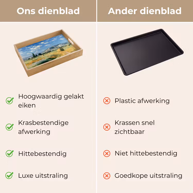 Dienblad - Landschap - Strobalen - Bergen - Wolken — 3