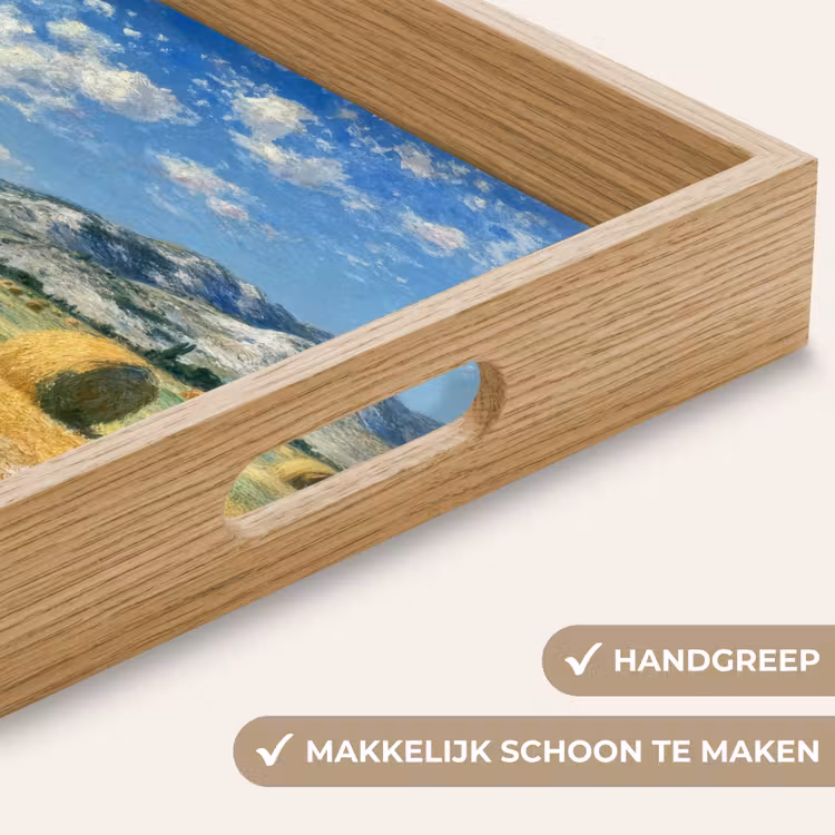 Dienblad - Landschap - Strobalen - Bergen - Wolken — 5