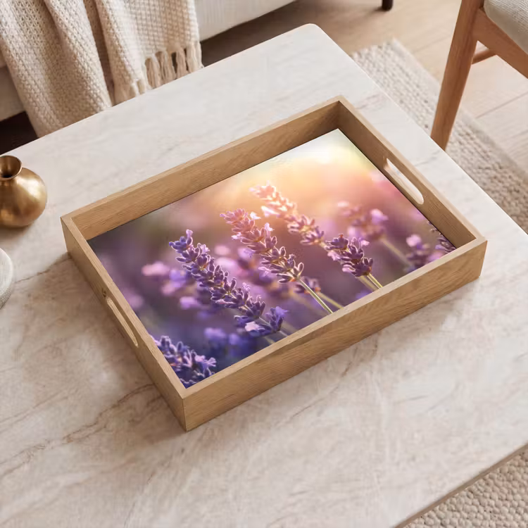Dienblad - Lavendelbloemen - Paars - Zonlicht — 2