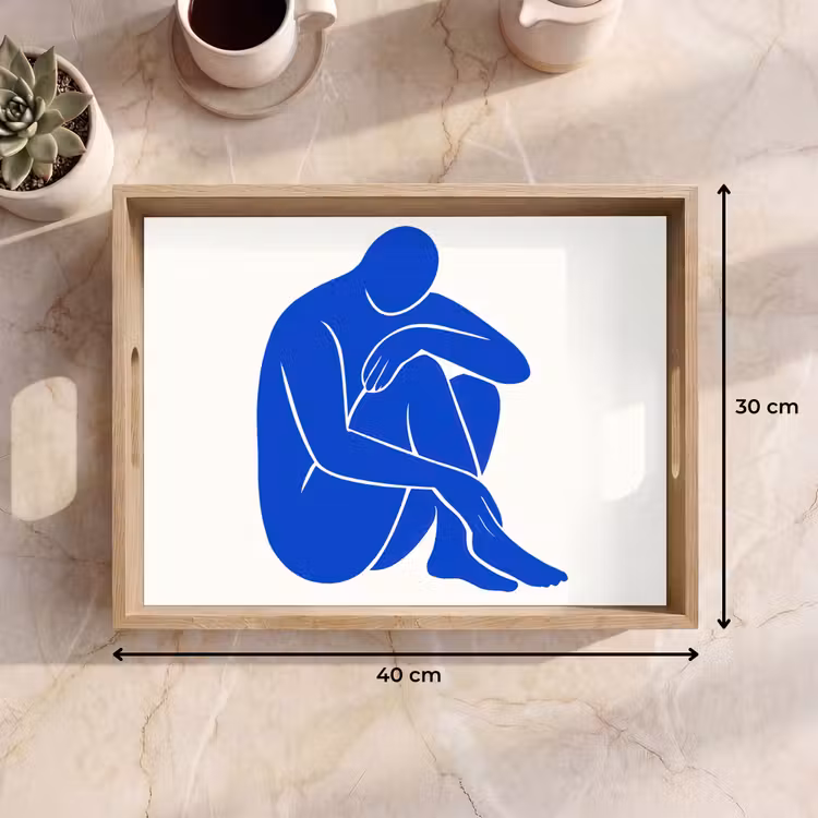 Dienblad - Lichaam - Abstract - Blauw — 9