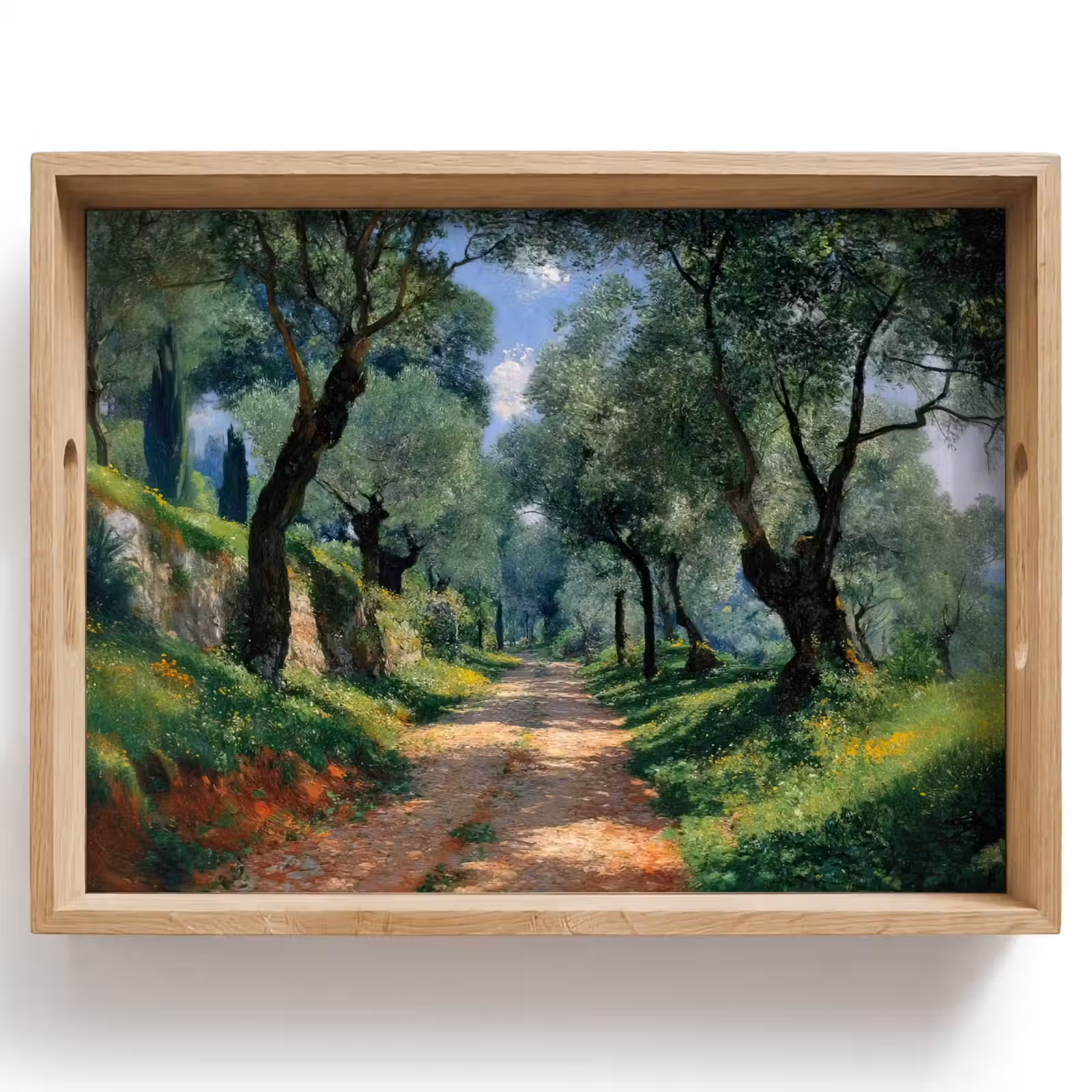 Dienblad - Pad - Bomen - Schaduw - — 1