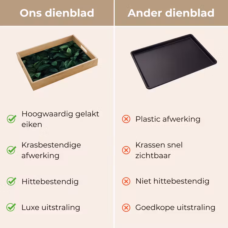 Dienblad - Bladeren - Ovaal - Groen - Nerven — 3