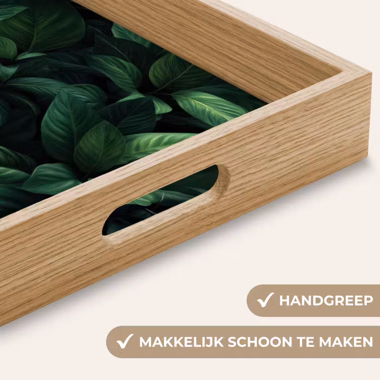 Dienblad - Bladeren - Ovaal - Groen - Nerven — 5