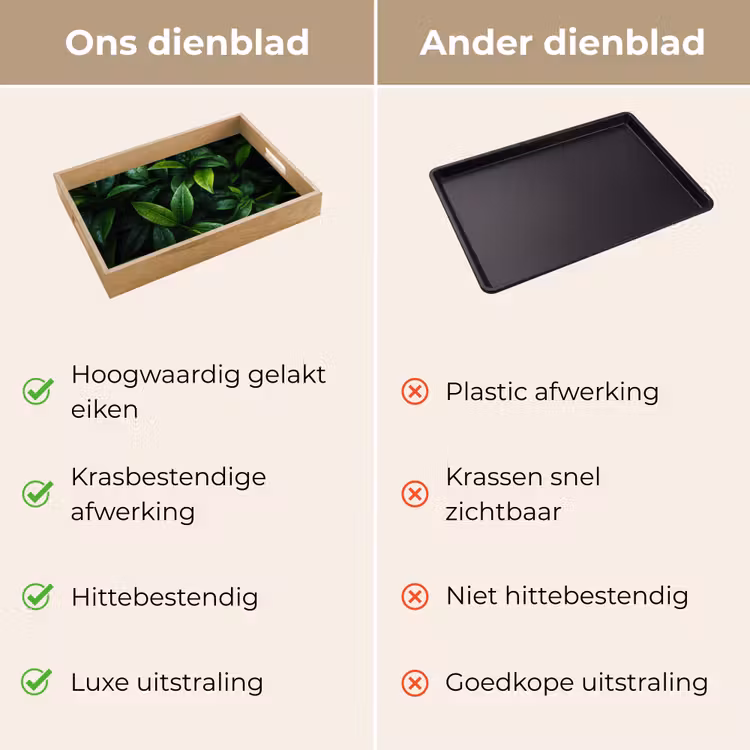 Dienblad - Bladeren - Regendruppels - Licht - Groen — 3