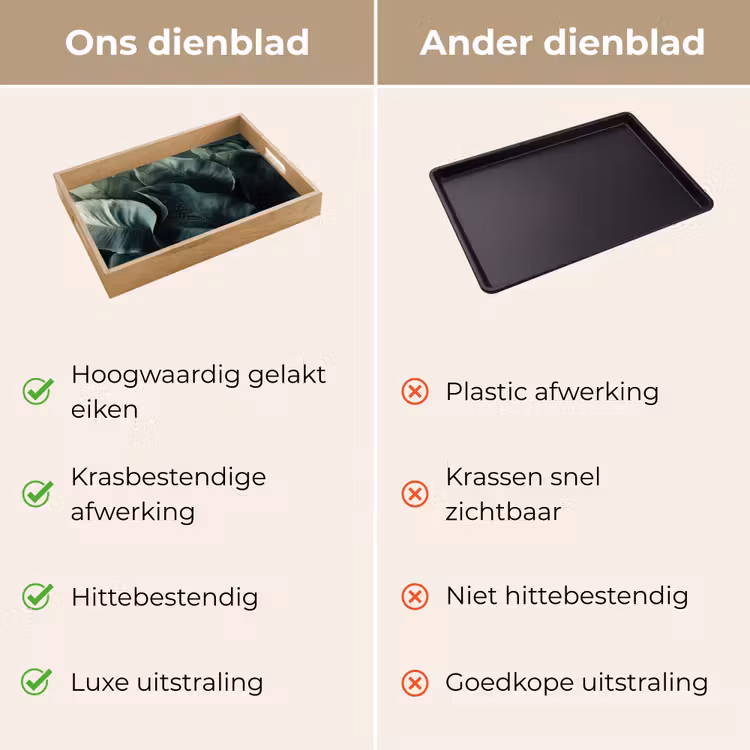 Dienblad - Groen - Bladeren - Glad - Nerven — 3