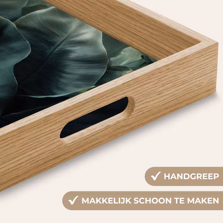 Dienblad - Groen - Bladeren - Glad - Nerven — 5